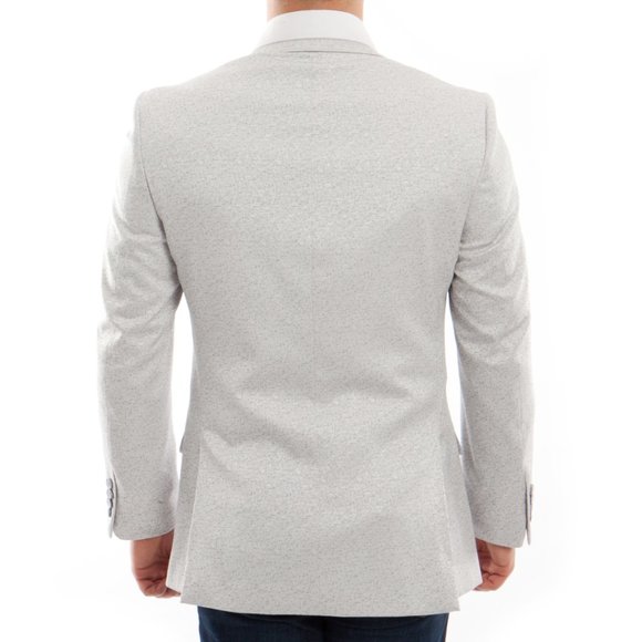 Men's Textured Light Grey Blazer Jacket by Tazio - Picture 8 of 8